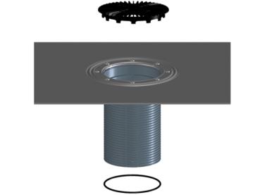 Aufstockelement mit Bitumenmanschette inkl. O-Ring zu HL3100T und HL5100T  HL8500H